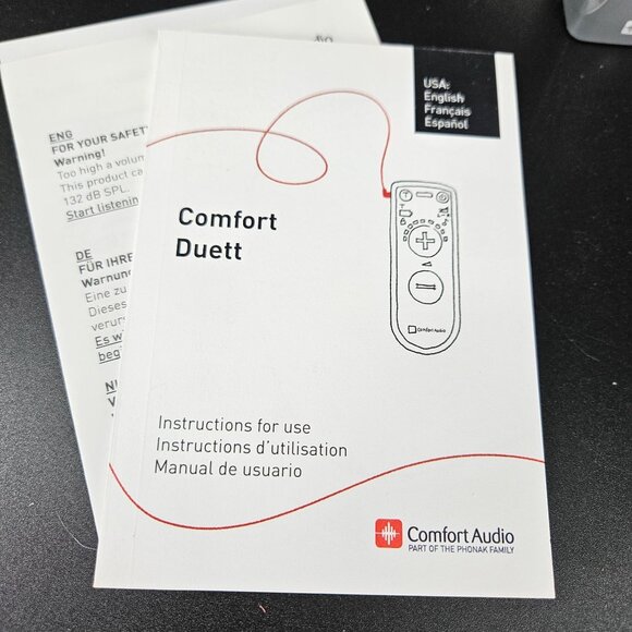 Comfort Audio Duett Personal Amplifier Listener Earbuds Headphones Charger WORKS - Picture 13 of 14